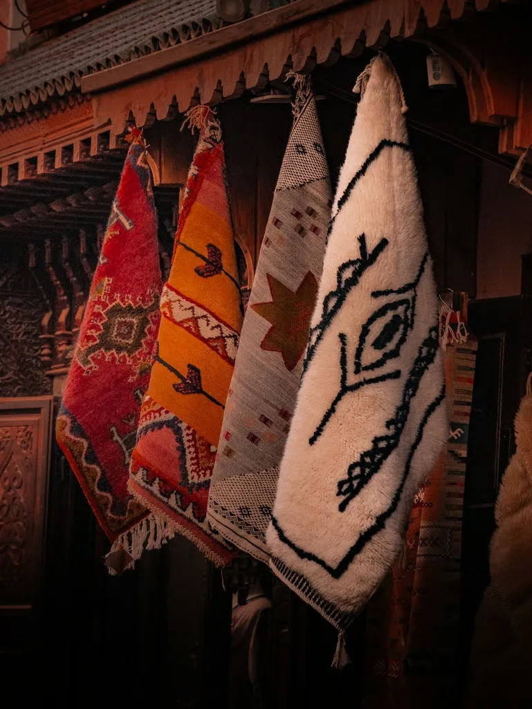 Tapis et artisanat dans les souks de Marrakech